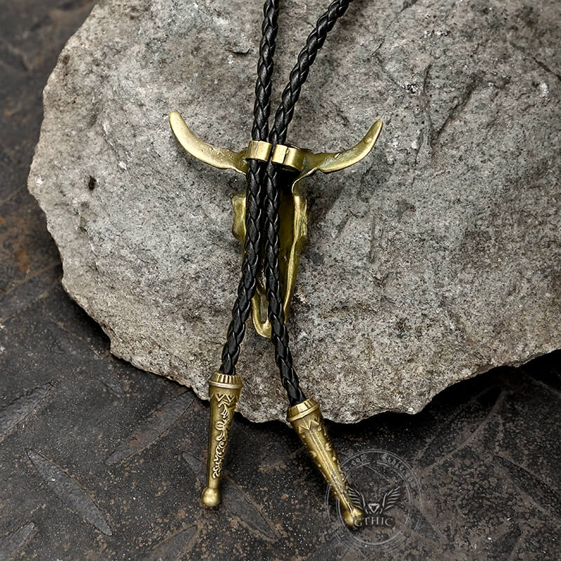 Cow Skull Alloy Bolo Tie
