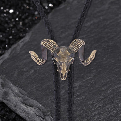 Cow Skull Alloy Bolo Tie