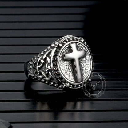 Cross Knot Stainless Steel Ring