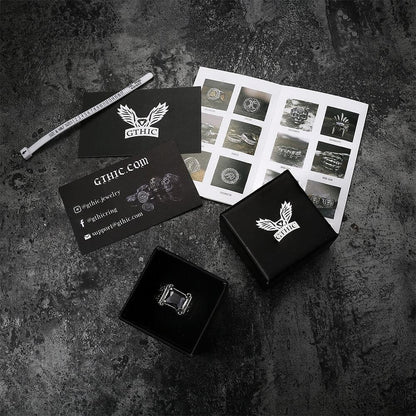 Cross Stainless Steel Gemstone Ring
