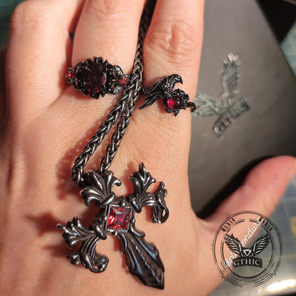 Dark Crow Copper Cz Open Ring