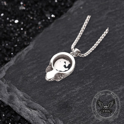 Devil Eye Stainless Steel Skull Pendant