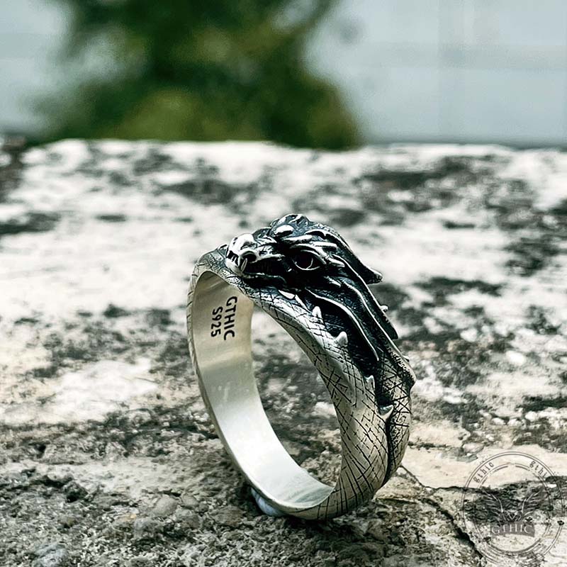 Domineering Dragon Head Sterling Silver Ring