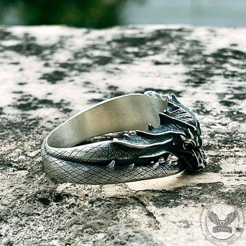 Domineering Dragon Head Sterling Silver Ring