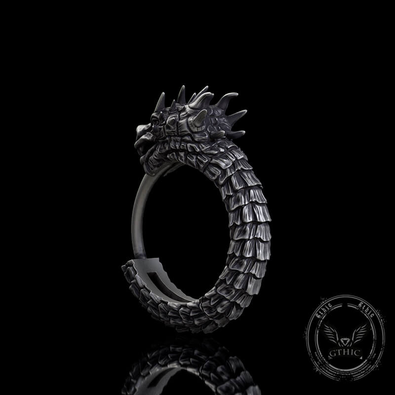 Dragon Sterling Silver Huggie Earrings