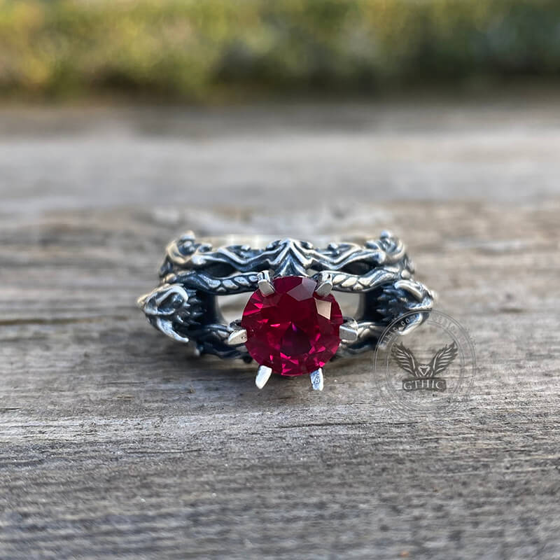 Dragon Zircon Sterling Silver Ring
