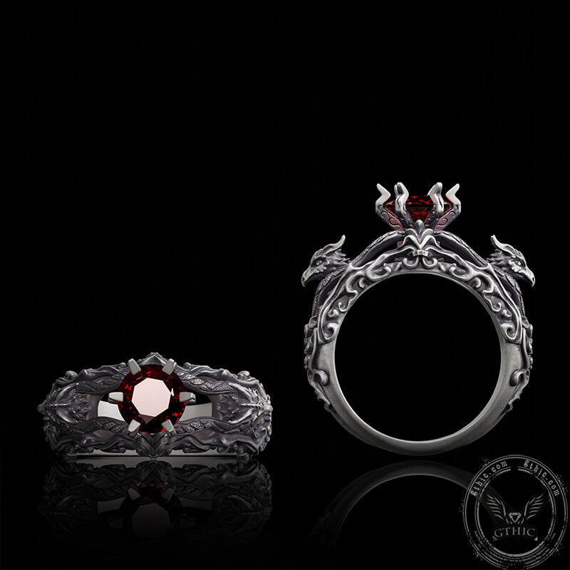 Dragon Zircon Sterling Silver Ring