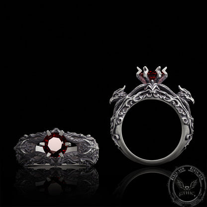 Dragon Zircon Sterling Silver Ring