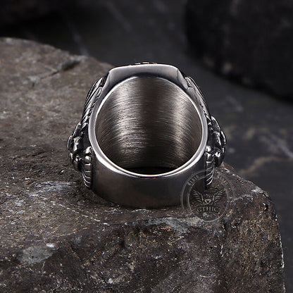 Eagle Turquoise Stainless Steel Animal Ring