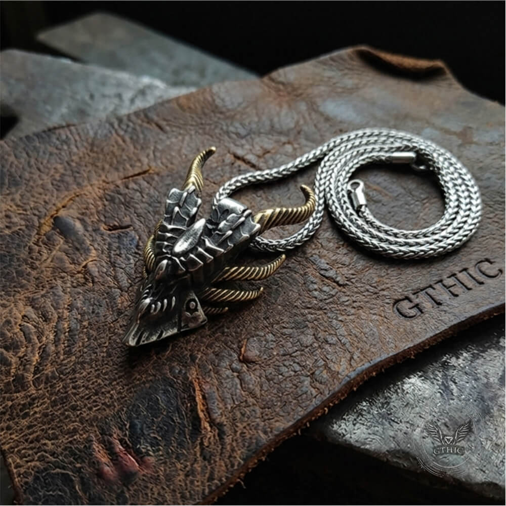 Evil Dragon Head Stainless Steel Pendant