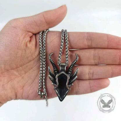Evil Dragon Head Stainless Steel Pendant