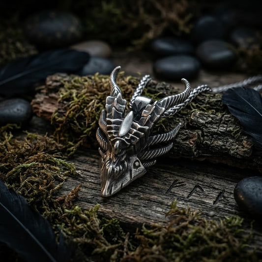 Evil Dragon Head Stainless Steel Pendant