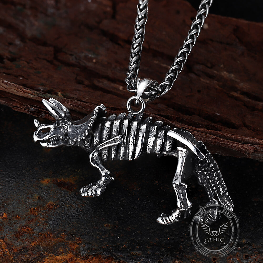 Ferocious Dinosaur Stainless Steel Pendant