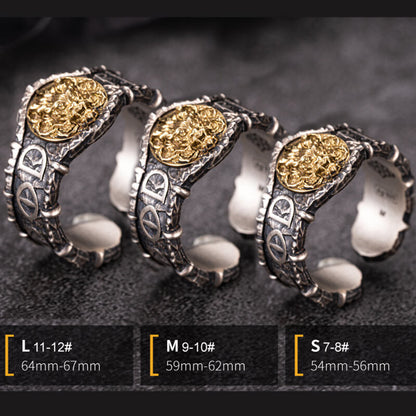 Fire Dragon Sterling Silver Ring