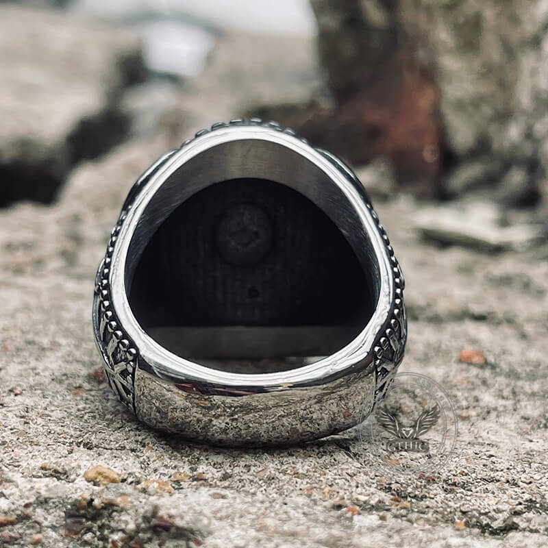 Pattern Stainless Steel Ring