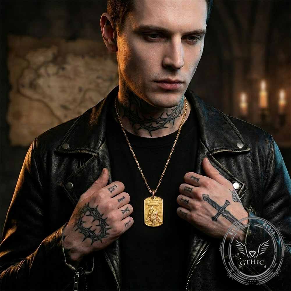 Full Armor of God Knight Stainless Steel Pendant