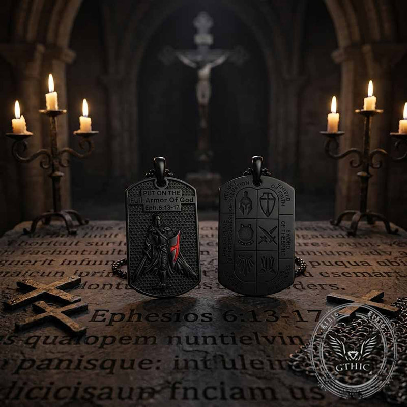 Full Armor of God Knight Stainless Steel Pendant
