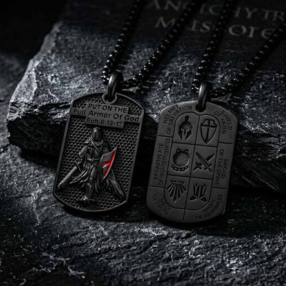 Full Armor of God Knight Stainless Steel Pendant