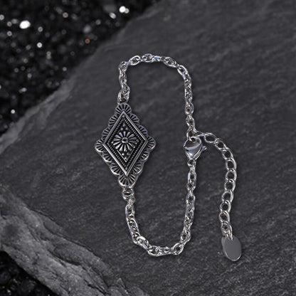 Geometric Pattern Stainless Steel Jewelry Set