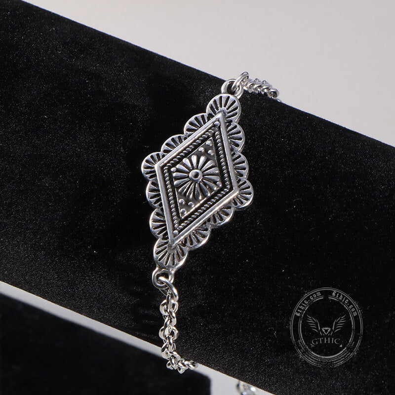 Geometric Pattern Stainless Steel Jewelry Set