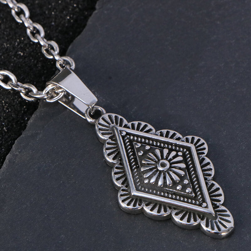 Geometric Pattern Stainless Steel Jewelry Set