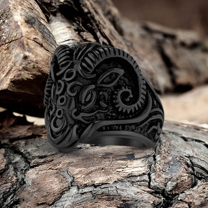 Goat Head Stainless Steel Ring