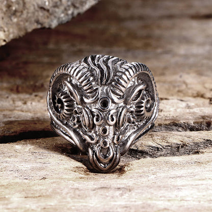 Goat Head Stainless Steel Ring