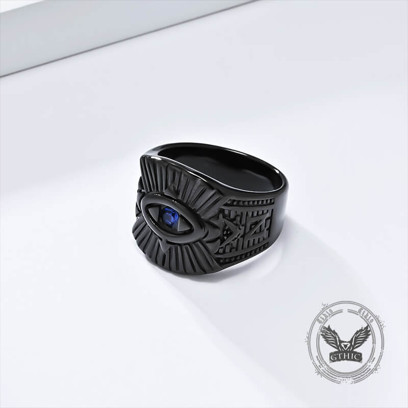 God's Eye Egyptian Pharaoh Eye Stainless Steel Ring