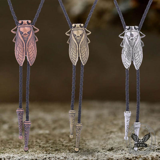 Gold Cicada Alloy Cowboy Bolo Tie