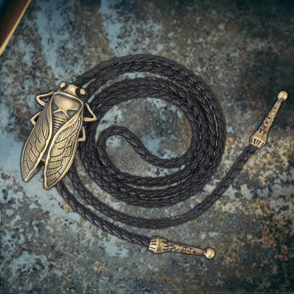 Gold Cicada Alloy Cowboy Bolo Tie