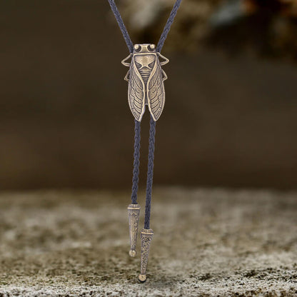 Gold Cicada Alloy Cowboy Bolo Tie