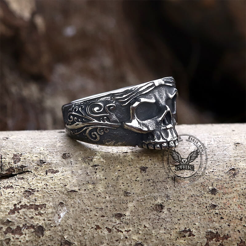 Goth Stainless Steel Skull Ring