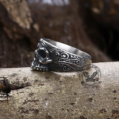 Goth Stainless Steel Skull Ring