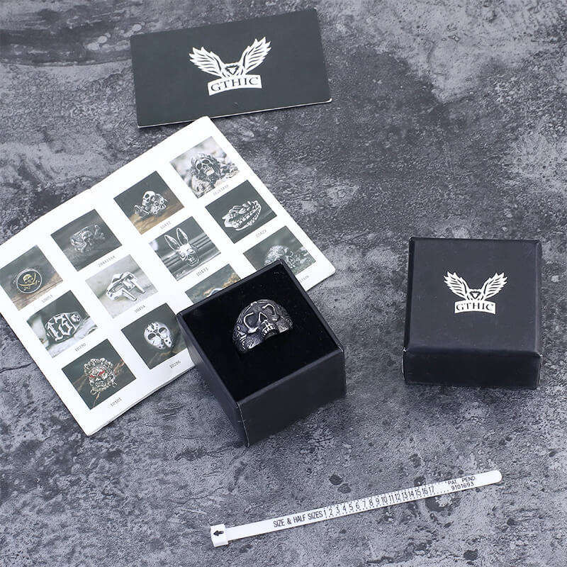 Goth Stainless Steel Skull Ring