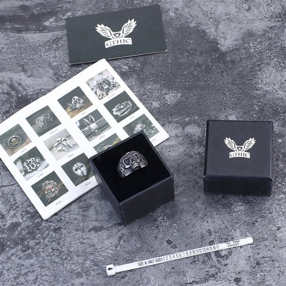 Goth Stainless Steel Skull Ring