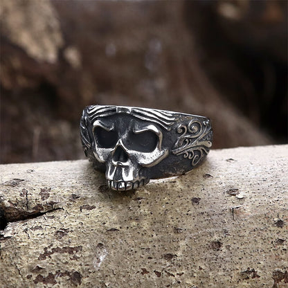 Goth Stainless Steel Skull Ring
