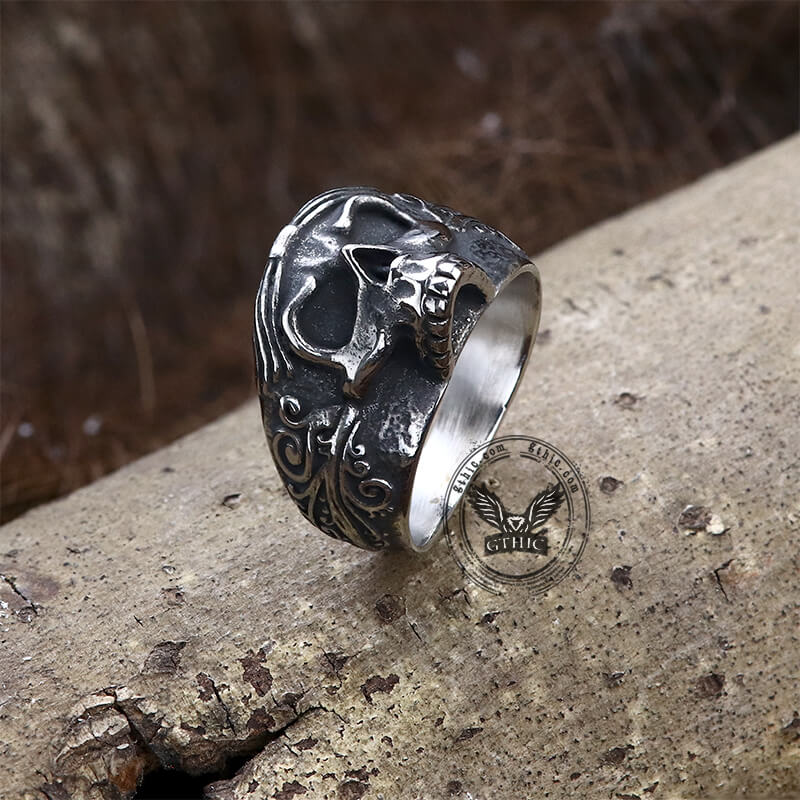 Goth Stainless Steel Skull Ring