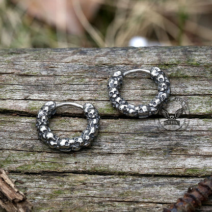 Gothic Skulls Stainless Steel Earrings