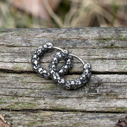 Gothic Skulls Stainless Steel Earrings