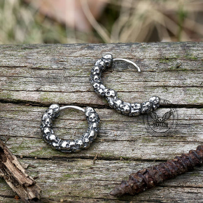 Gothic Skulls Stainless Steel Earrings