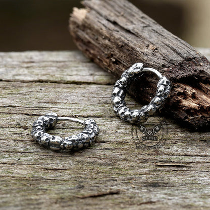 Gothic Skulls Stainless Steel Earrings