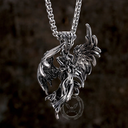 Guardian Angel Wings Stainless Steel Pendant