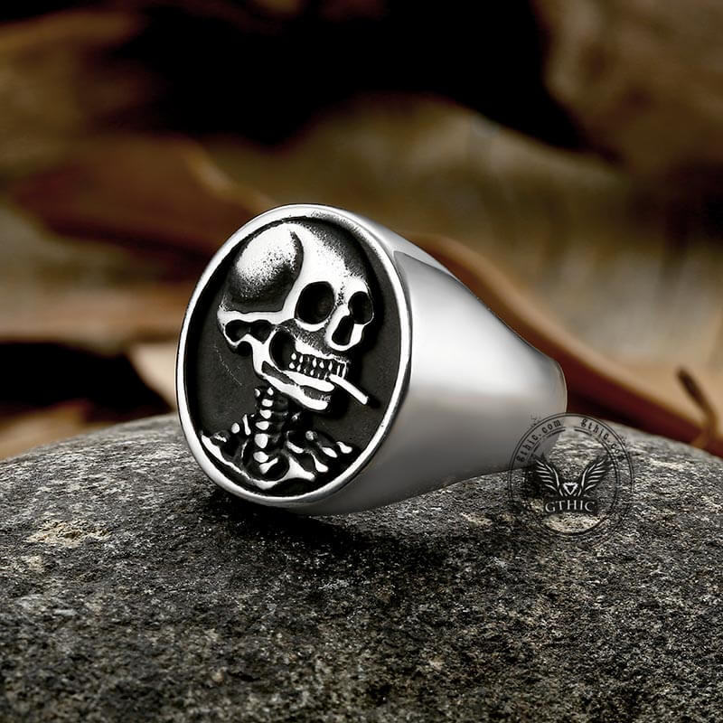 Hobo Skeleton Stainless Steel Ring