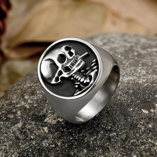 Hobo Skeleton Stainless Steel Ring