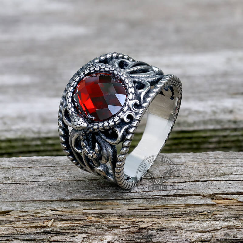 Hollow Design Stainless Steel Snake Ring