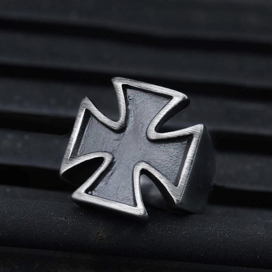 Iron Cross Stainless Steel Ring