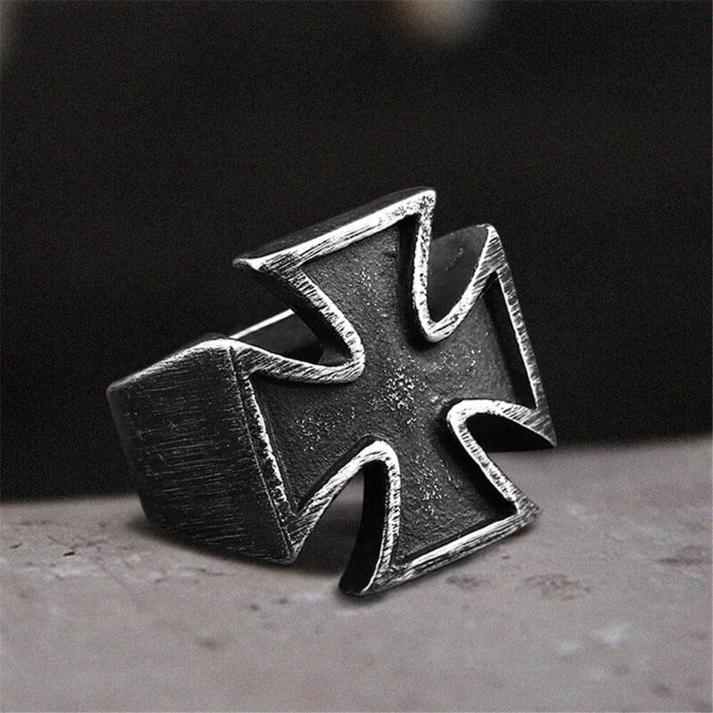 Iron Cross Stainless Steel Ring