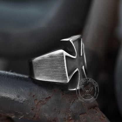 Iron Cross Stainless Steel Ring