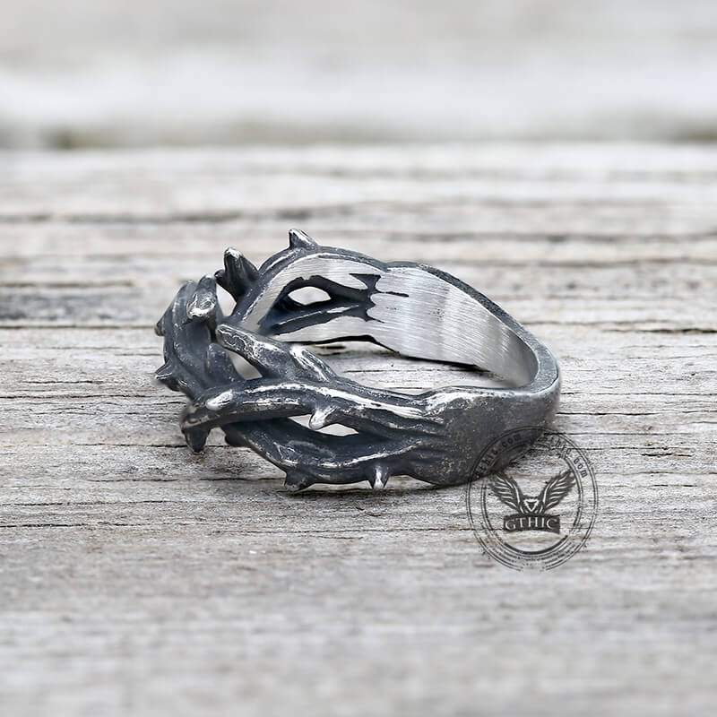 Jesus Crown of Thorns Stainless Steel Ring