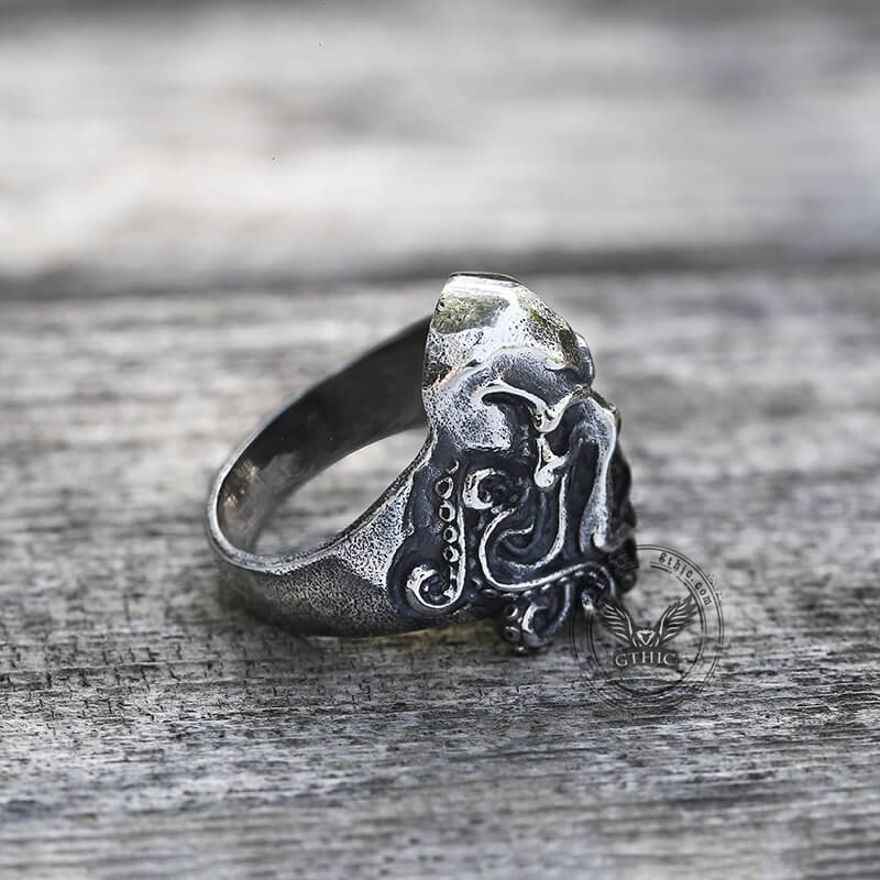 Kraken Octopus Stainless Steel Ring